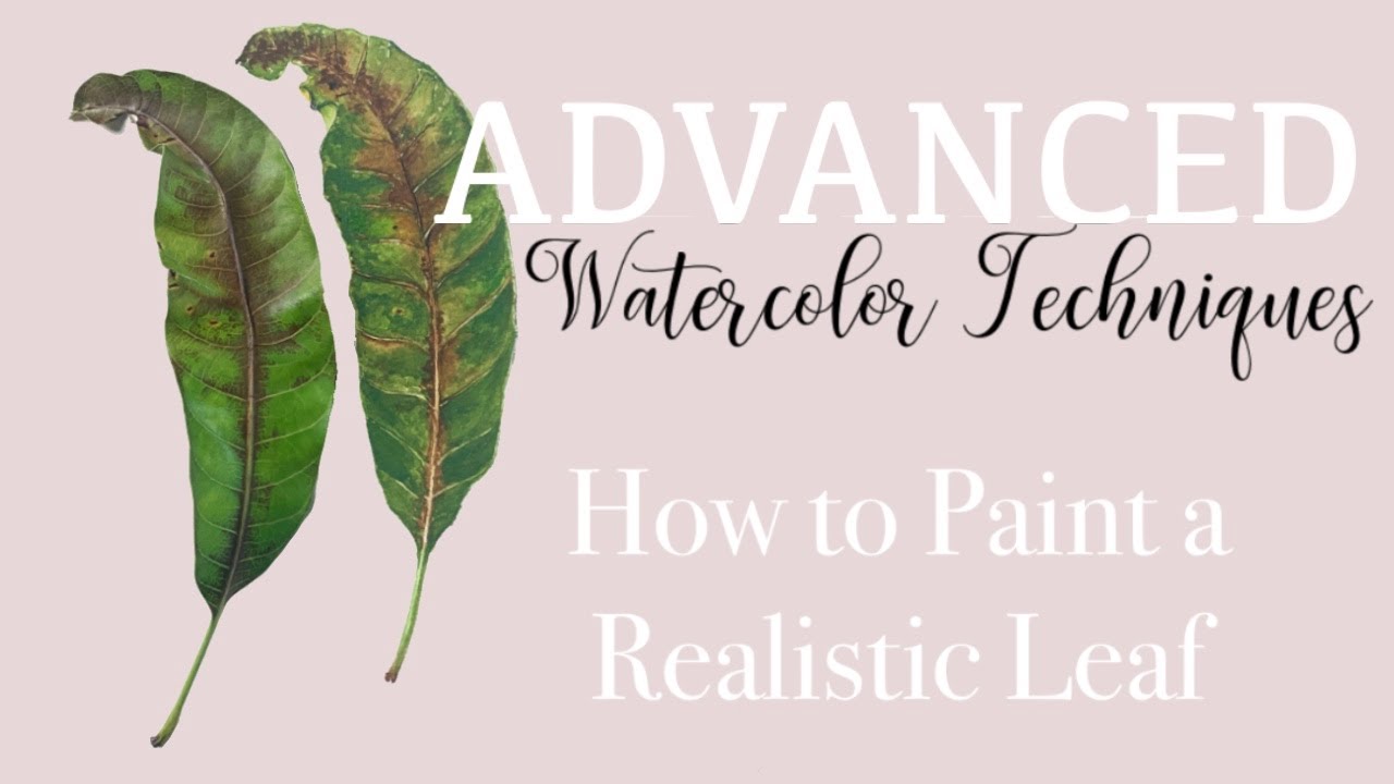 New SkillShare Class: How to Paint Lifelike Watercolor Leaves(Referencing a Real Leaf)