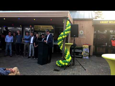 Graaf Willem speech voorzitter opening nieuw clubhuis