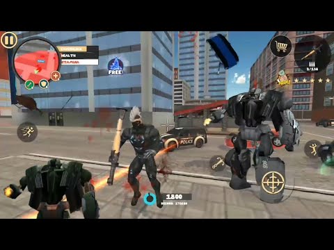RUSH ; Warm Up | new update robot cars #39 rope hero vice town (by Naxeex LLC ) Android GTA Gameplay