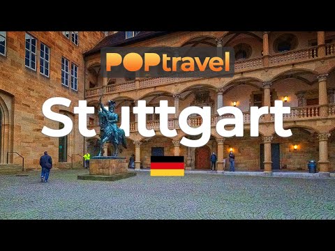 Walking in STUTTGART / Germany 🇩🇪- Rainy Evening - 4K 60fps (UHD)