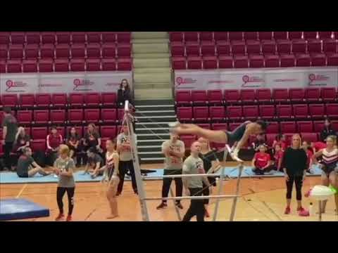 Sunisa Lee Training Bars in Stuttgart 2019