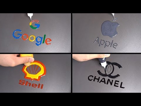 Brand Logos Pancake art - Google, Apple, Shell, Chanel