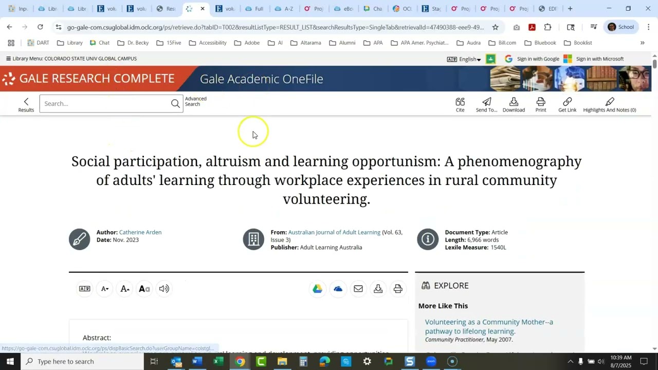EBSCO Discovery Service Full Text Finder/Access Now feature