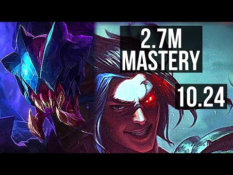 REK'SAI vs KAYN (JUNGLE) (DEFEAT) | 2.7M mastery, 1300+ games, 6 solo kills | EUW Master | v10.24