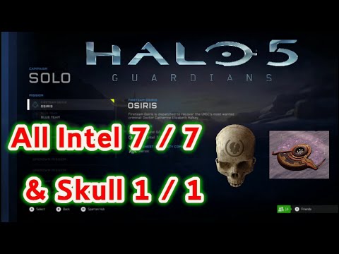 Halo 5 Guardians Mission 1 Osiris All 7 Intel & Skull Guide HD