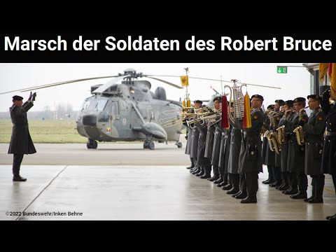 Heeresmusikkorps gegen Hubschrauber. Wer gewinnt? Marsch der Soldaten des Robert Bruce 18.11.2022