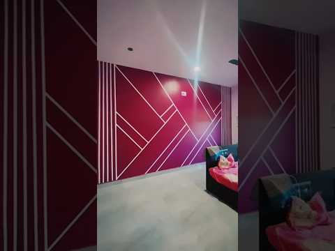 Texture Painting || Masking tape design|| 2024 #sorts #ytshorts #shortbeta #wall #wallart #paint