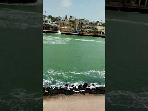 @Dwarika #Gomati Nadi &  Arabian sea ka sundar sangam with samandar ki awaz,near dwarikadhish Mandir