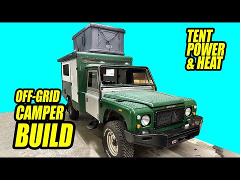 The Land Rover Defender gets a roof tent, heat and off-grid power. #vanlife Thumbnail