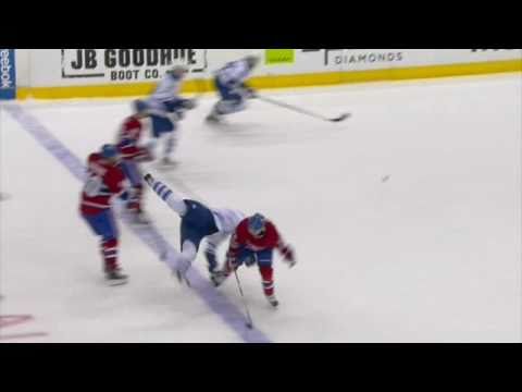 Josh Gorges hit on Dion Phaneuf, Def. Zone (2010-12-11)