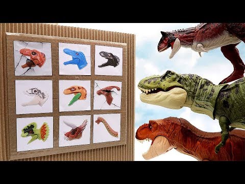 Dinosaur GIANT SMASH BOX! Dinosaur Lego Heads - Learn Dinosaur Names For boys