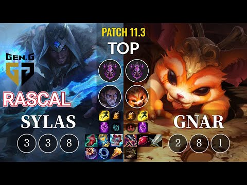 GEN Rascal Sylas vs Gnar Top - KR Patch 11.3