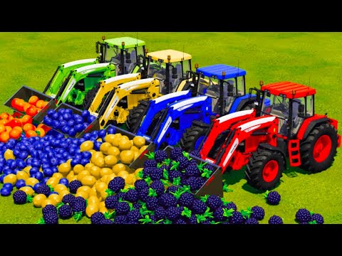 Load And Transport Fruits With John Deere Tractors - Farming Simulator 2022