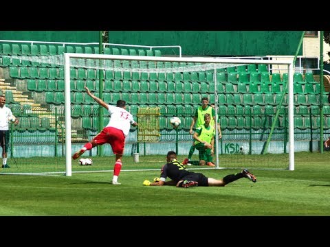 Bramki ze sparingu ŁKS Łódź - Warta Poznań  i wywiad z trenerem