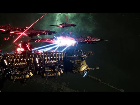 Chaos vs Imperial Navy - Classic Battle - Battlefleet Gothic Armada 2