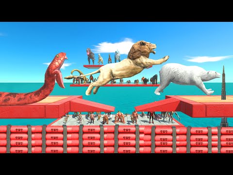 Jumping over deadly dynamite - Animal Revolt Battle Simulator