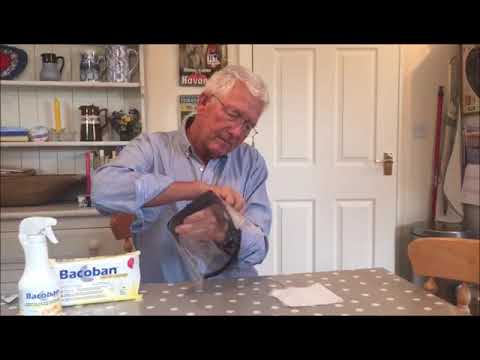 Bacoban für die Desinfektion von Gesichtsschutzen