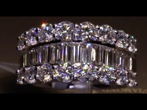 #74199 | T3.02ct/RB2.09ct | Round Brilliant & Baguette Diamond Eternity Ring | Set in Platinum