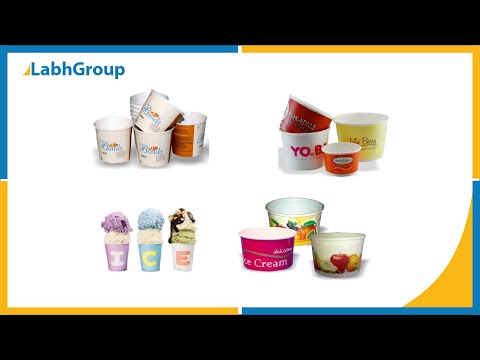 Printed PE Coated Paper Cups For Ice Cream