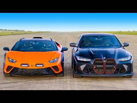 BMW M4 CS vs Lambo Huracán: DRAG RACING
