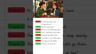 English speaking practice | Invite a Friend for Coffee Conversation #speakenglish #shorts