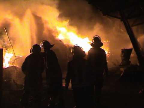 Scheunenbrand in Leibsch