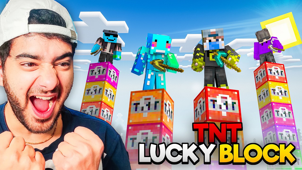 Ultimate Lucky Block Tower Race Challenge😂