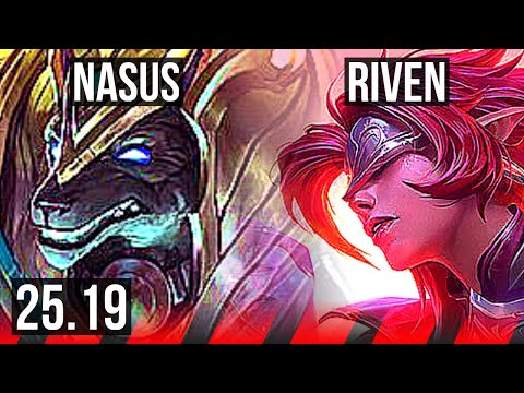 NASUS vs RIVEN (TOP) | 800+ games | EUW Master | 25.19