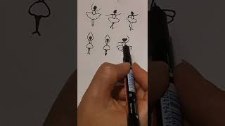 🎨✏️How to Draw 9 Ballerinas | Step-by-Step Tutorial | Easy Drawing for Beginners #ballerinadrawing