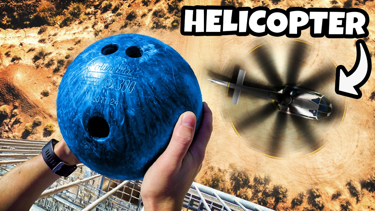 Bowling Ball Vs 700kmh Helicopter Blades! Who Wins