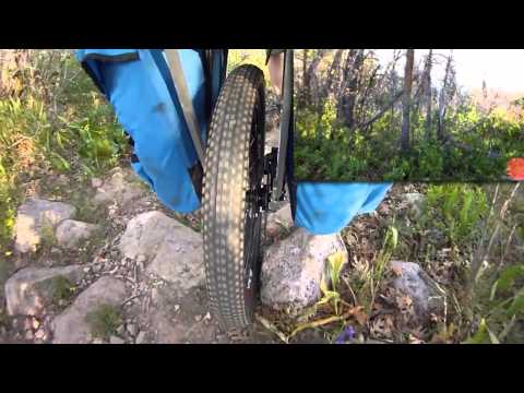 Hiking with a Pack Wheel, Lightweight Single Wheel Collapsible Cart