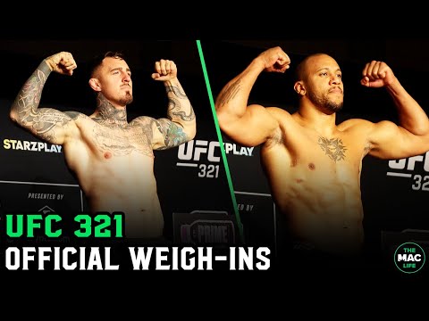 UFC 321: OFFICIAL WEIGH-INS