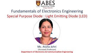 Special Purpose Diode : Light Emitting Diode (LED) | Fundamentals of Electronics Engineering