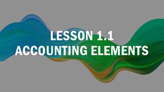 1.1 Accounting Elements