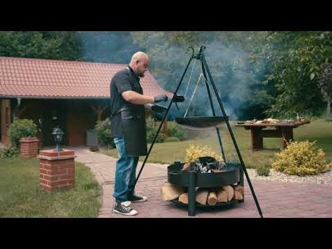 Tripod Grill gop CookKing Med Ø60 cm Galler i Råstål