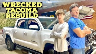 Rebuilding a Wrecked Toyota Tacoma | Airbags & Front End Removal | Part 2