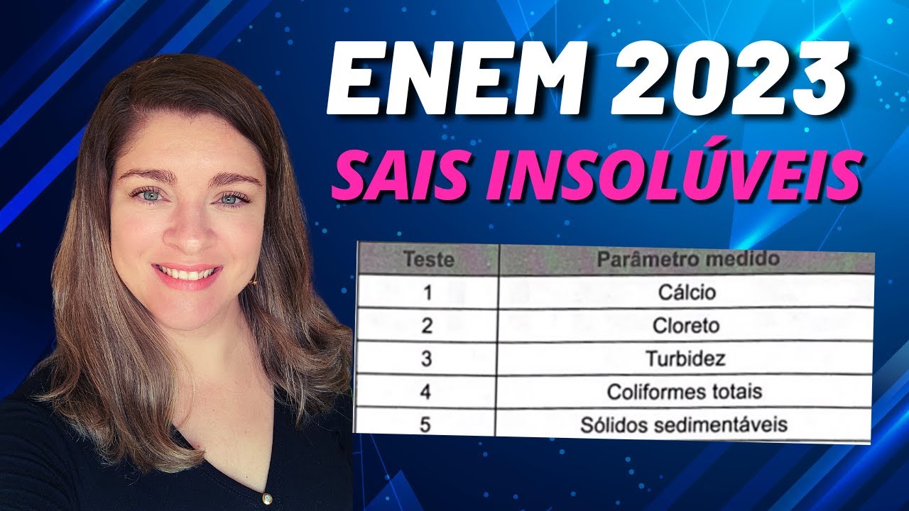 Química inorgânica | (Enem 2023) Em uma indústria, o controle da dureza da água é importante quando