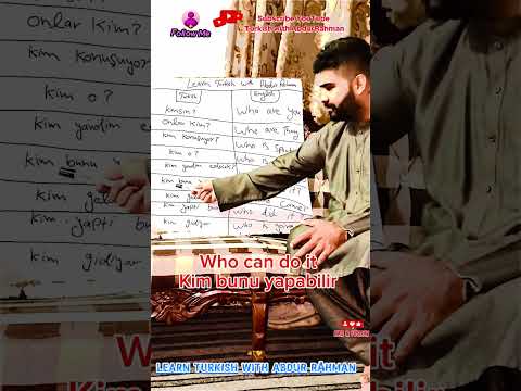 Learn in Turkish language Question ?