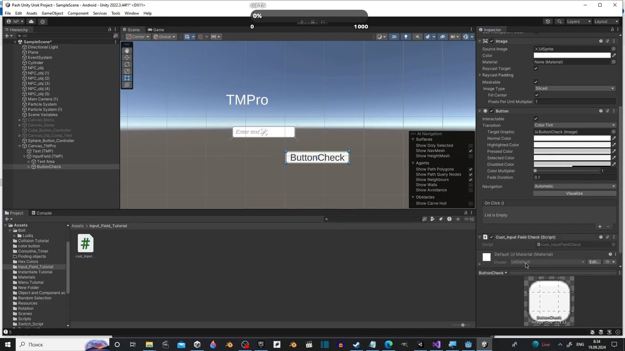 Unity 3d Tutorial  C# - How to check text in Input Field (TMPro)