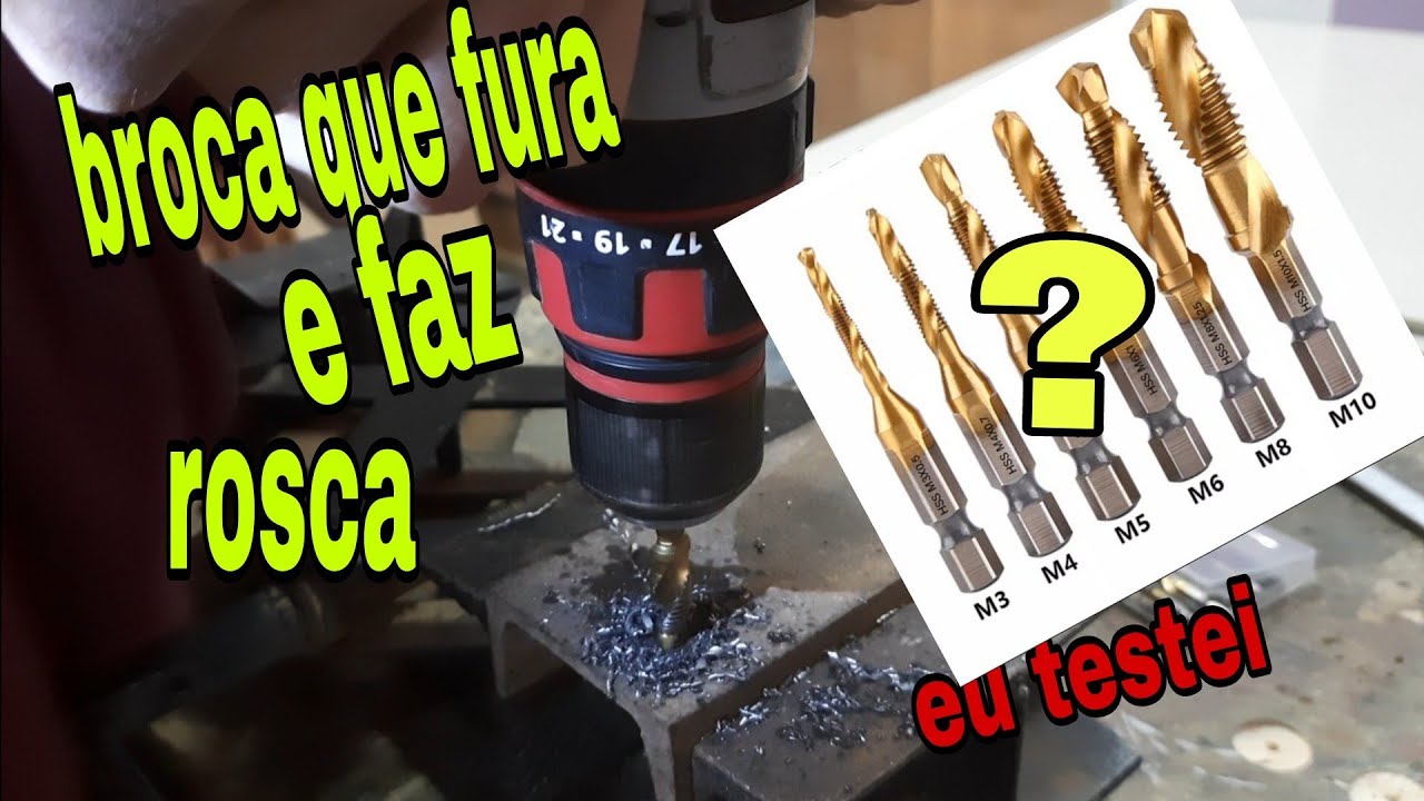 Broca 2 em 1 fura e faz rosca, fiz o teste. Será que funciona? EU TESTEI!