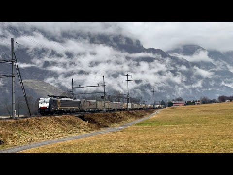 #438# TRENI MERCI - Il merci 42031 da Hannover a Novara in transito a Claro! #alptransit 