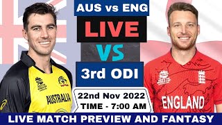 Live Australia vs England Live Cricket Match Today | Aus vs Eng Live 3rd ODI Match Toss & Preview