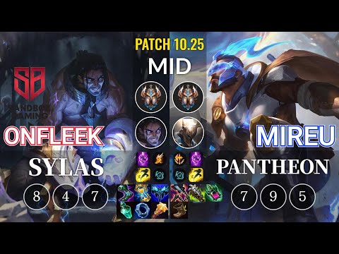 SB OnFleek Sylas vs Mireu Pantheon Mid - KR Patch 10.25