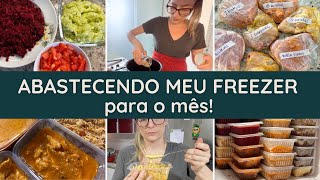 CONGELANDO PREPAROS PRONTOS PARA O MÊS | Carnes e refeições fáceis para facilitar o dia a dia