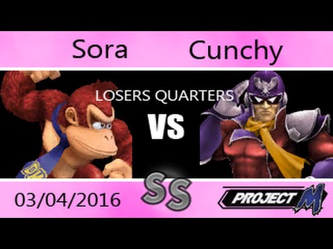 Expand Gong - Sora (DK, Mario) Vs. Cunchy (C. Falcon) Project M Losers Quarters
