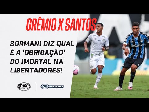 GRÊMIO X SANTOS: SORMANI DIZ QUAL É A 'OBRIGAÇÃO' DO IMORTAL NA LIBERTADORES! Veja análise