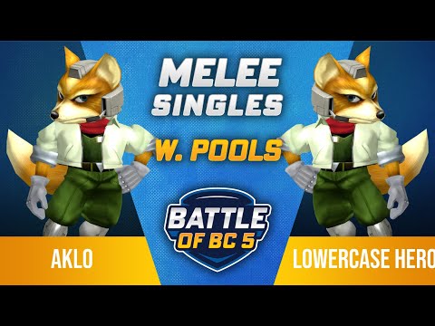 Aklo (Fox) vs Lowercase hero (Fox) - Melee Singles Winners Pools - Battle of BC 5