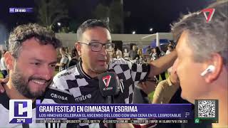 FESTEJO enorme: así celebró Gimnasia y Esgrima su gran triunfo