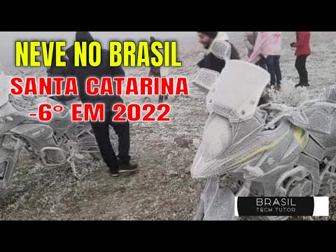 Neve em Santa Catarina  -6° em Urubici, Urupema e Bom Jardim da Serra SC. @BrasilTechTutor