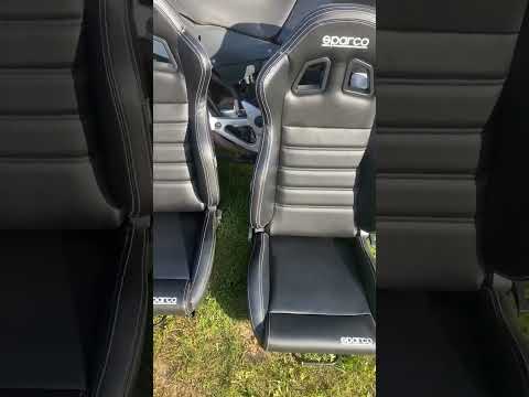 #sparco #R100 SKY adjustable leather seats on RALLY lada 2106. SLIDE steering wheel🚗 #lada #vaz